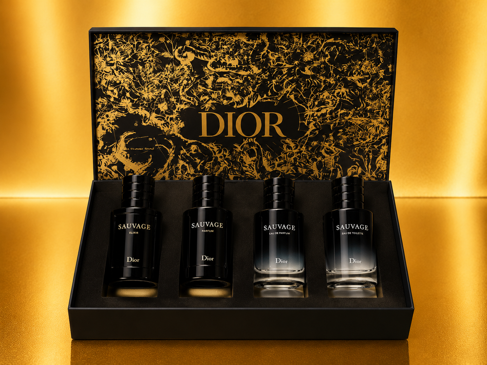 Dior Sauvage Miniature Fragrance Gift Set for Men (4 Pieces)