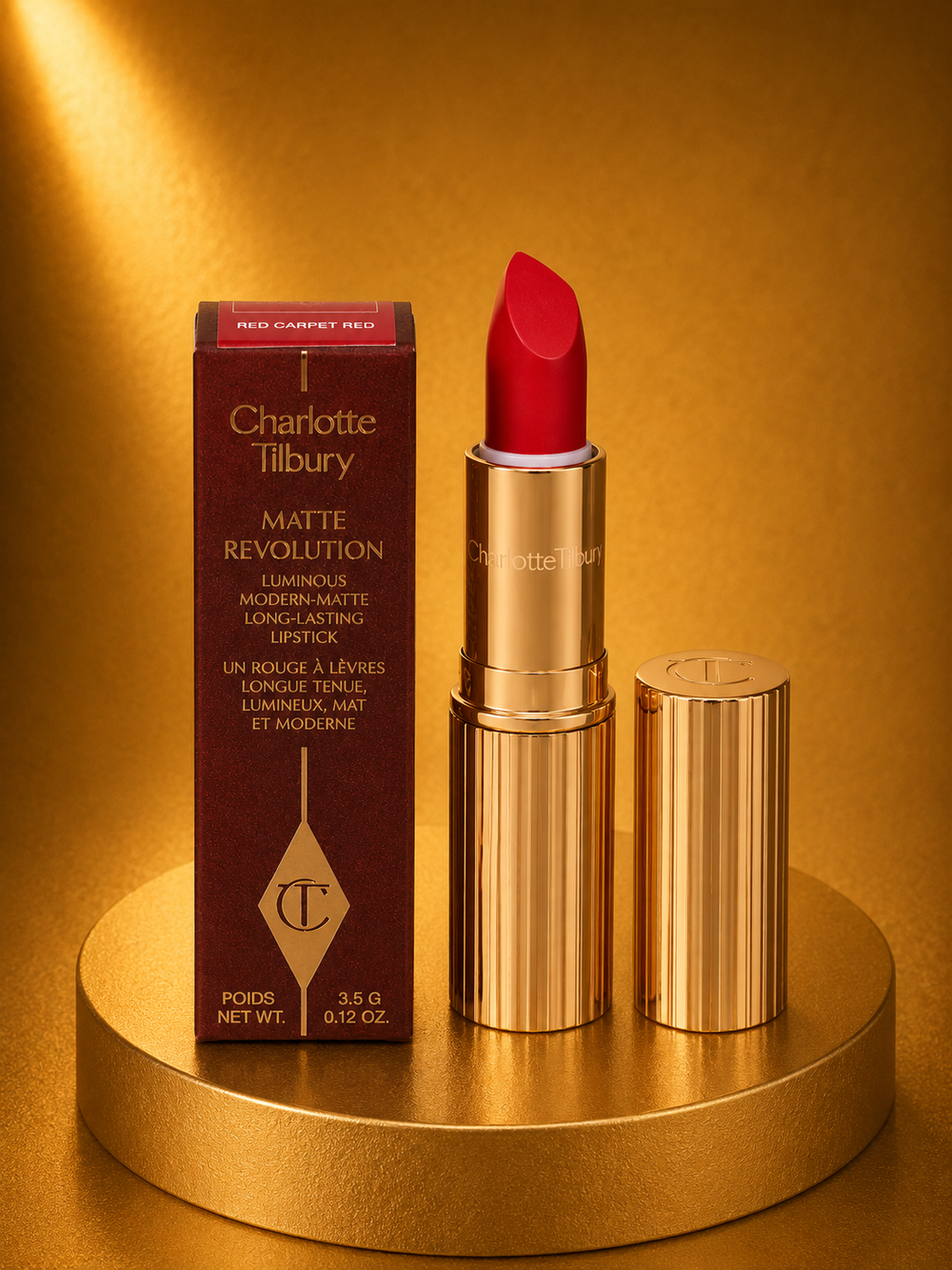 Charlotte Tilbury Matte Revolution Lipstick – Red Carpet Red True Matte Crimson