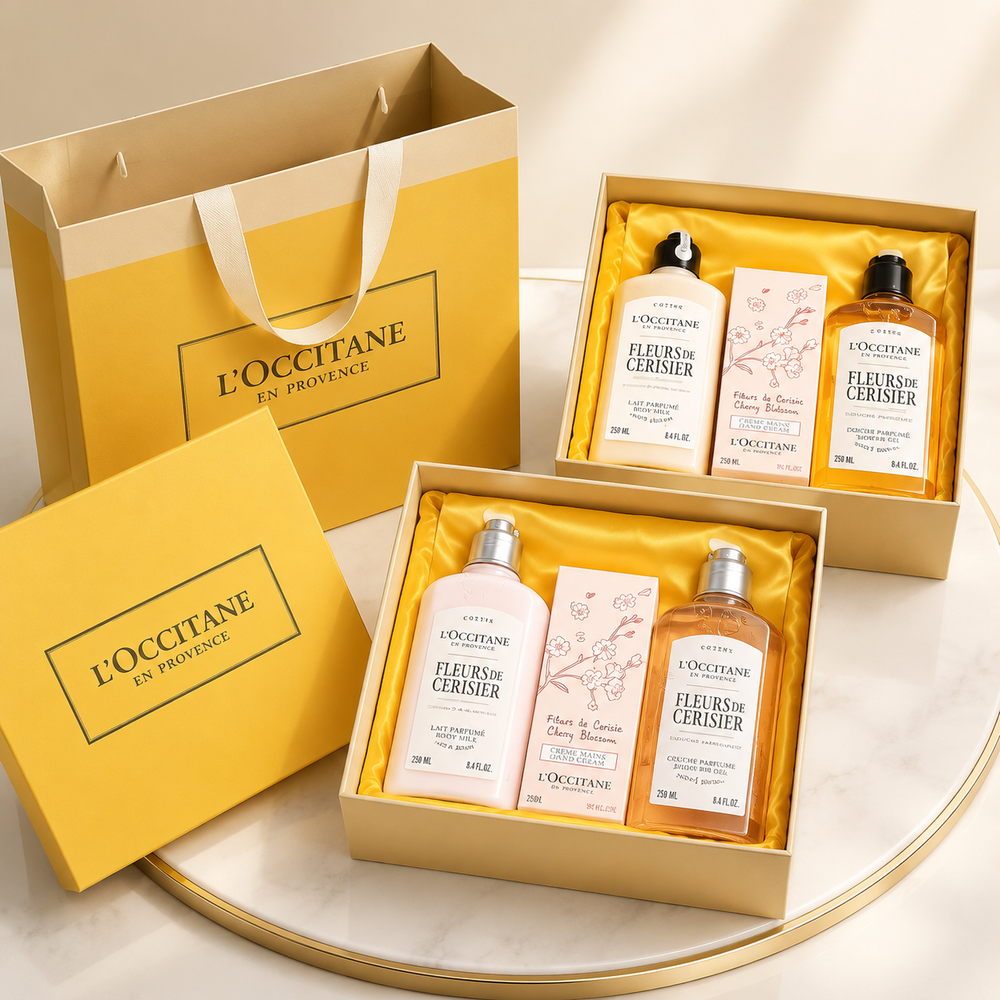 L'Occitane En Provence Fleurs de Cerisier (Cherry Blossom) Luxury Duo Gift Set