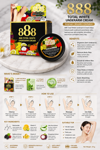 888 Total White Underarm Cream – Brightening & Odor Care 25g