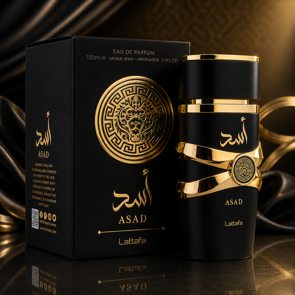 Lattafa Asad Eau de Parfum for Men – 100ml | Amber Spicy & Woody Fragrance