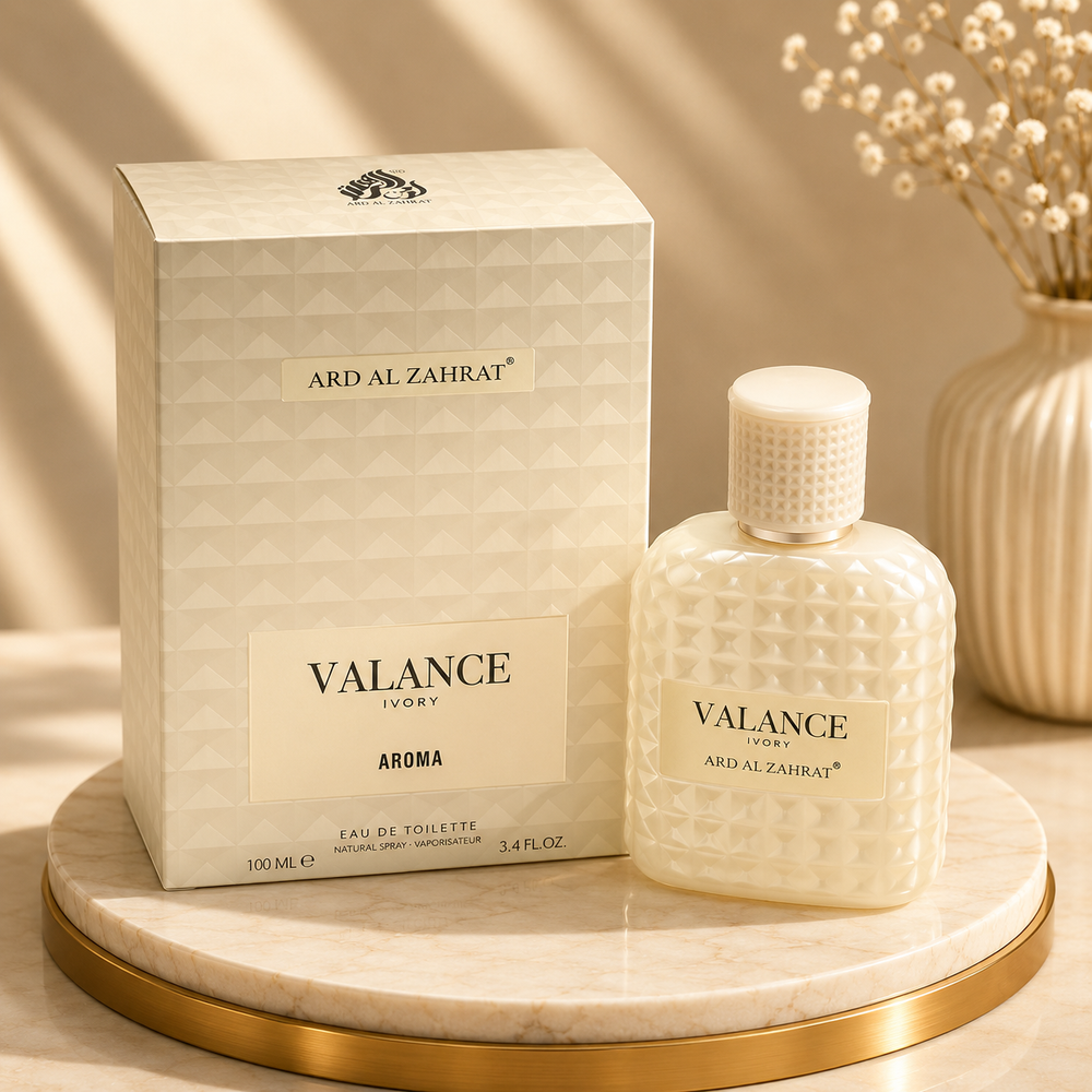 Valance Ivory by Ard Al Zahrat Eau de Toilette – 100ml | Elegant Aroma Fragrance