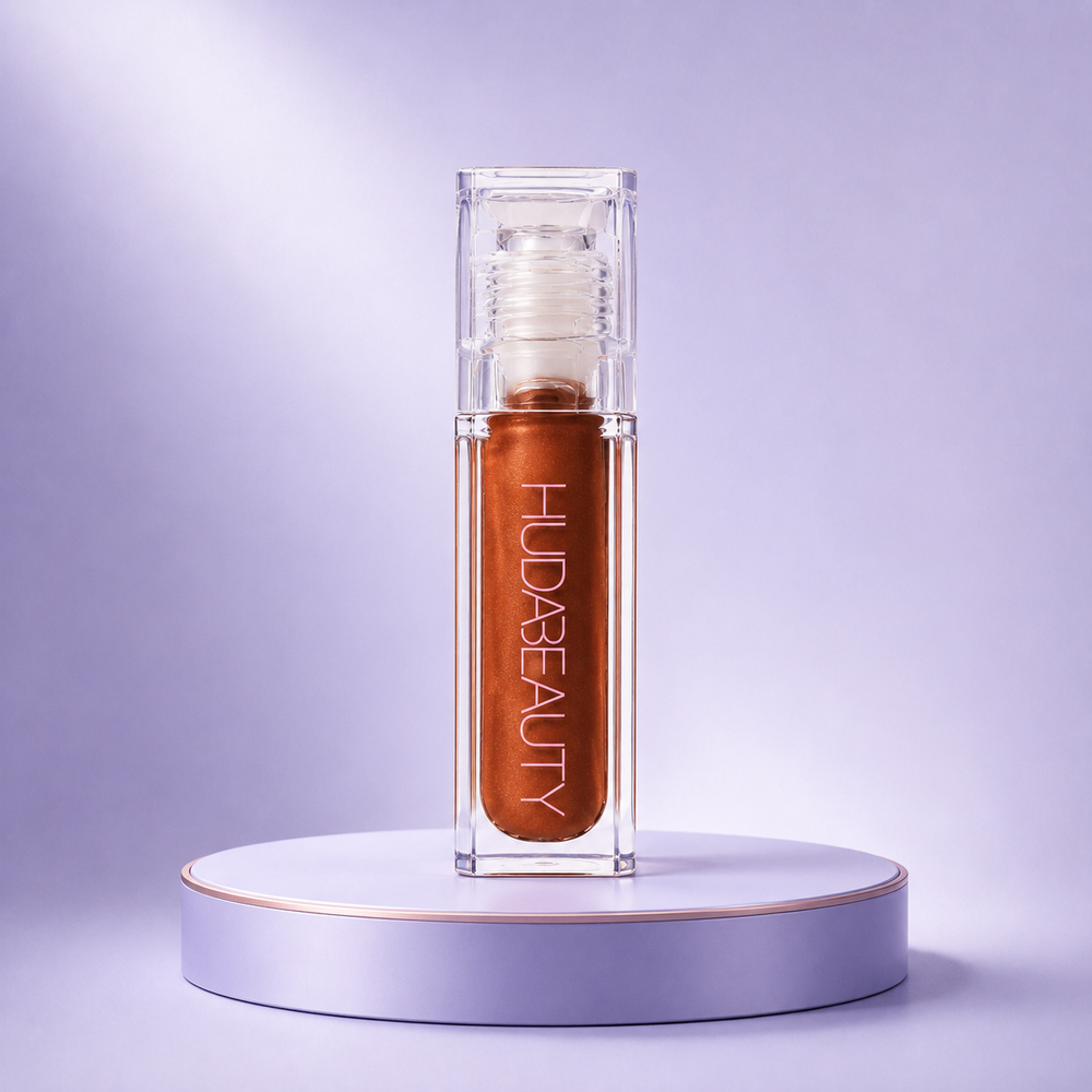 Huda Beauty Faux Filler Lip Gloss Luminous Warm Bronze Brown