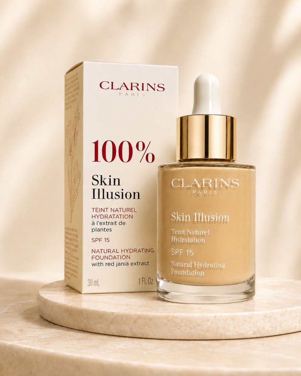 Clarins Skin Illusion Natural Hydrating Foundation SPF 15 (30ml)