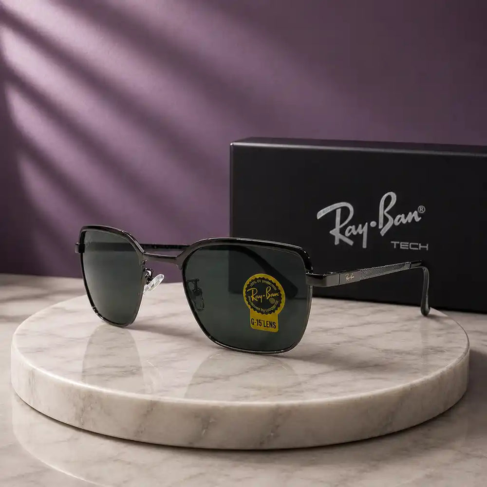RayBan RB3743 Dark Silver Square Sunglasses