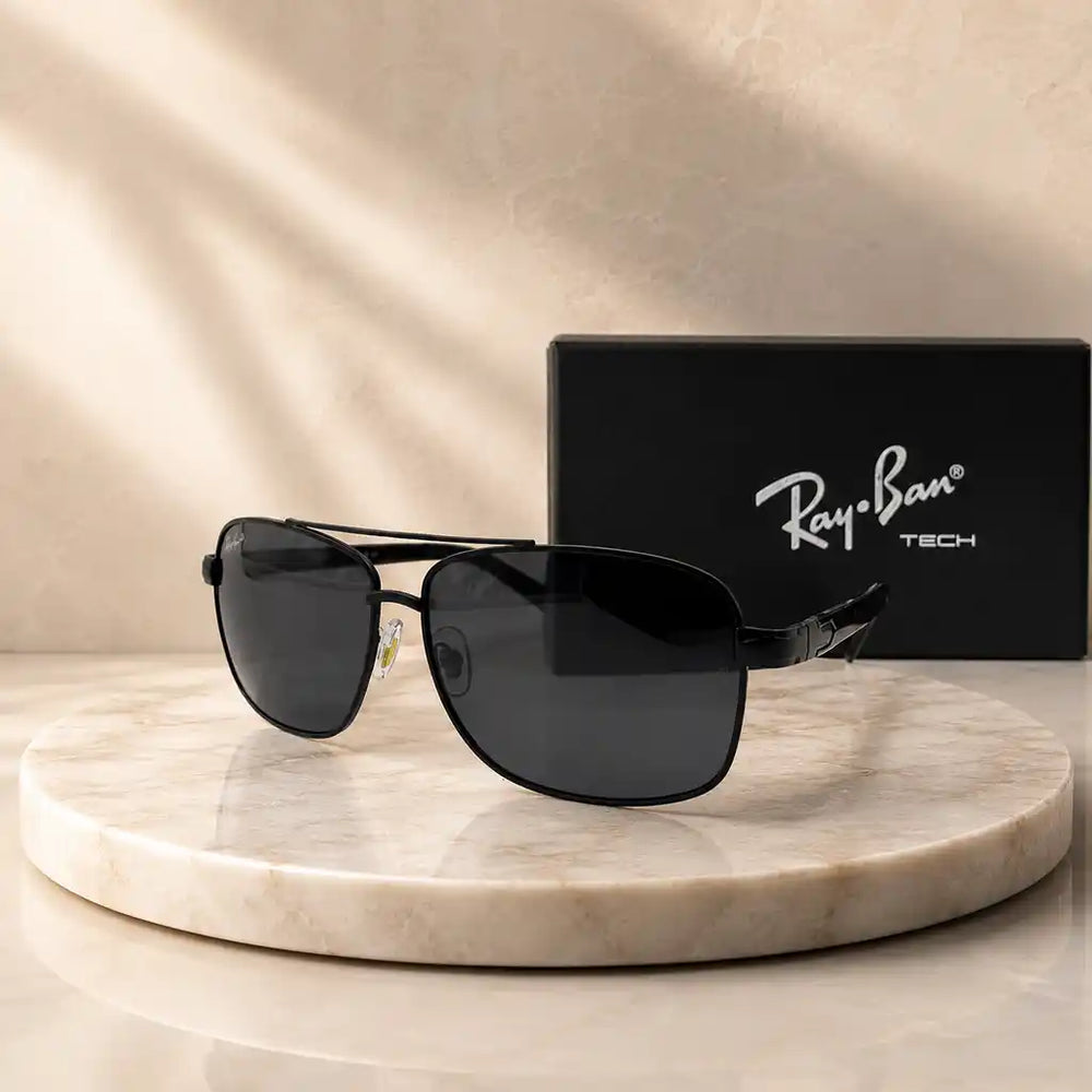 RayBan RB4487 Black Polarized Square Sunglasses